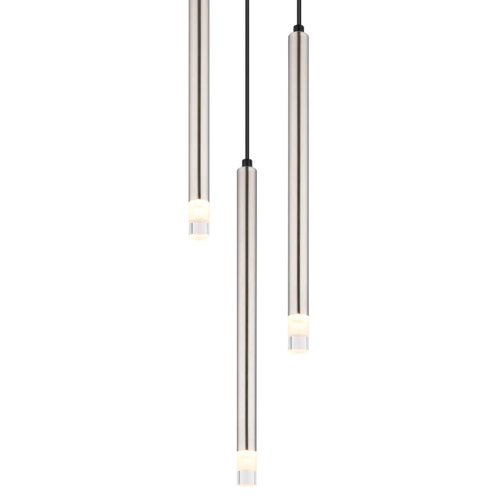 Design pendant lamp Ryan 3-light nickel Globo 9007371484041