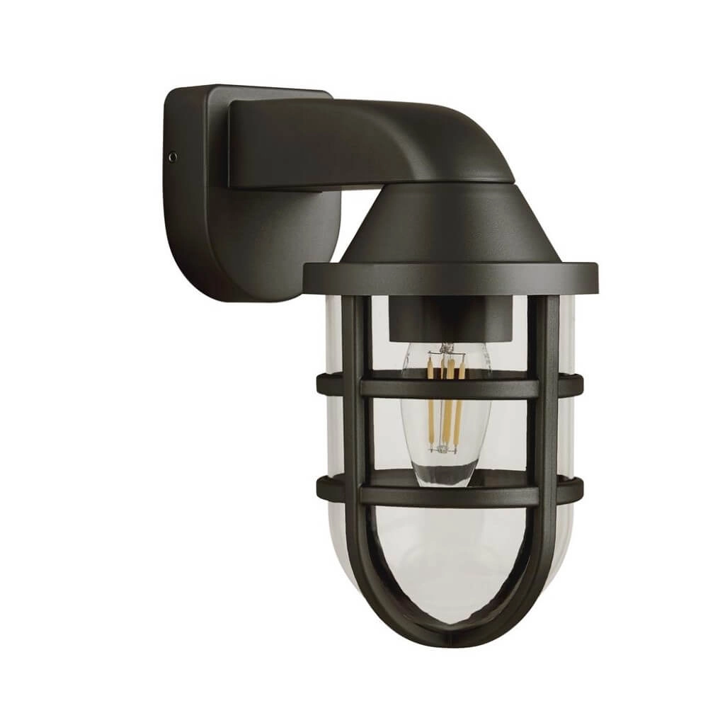 Black outdoor lamp Seaside for coastal areas