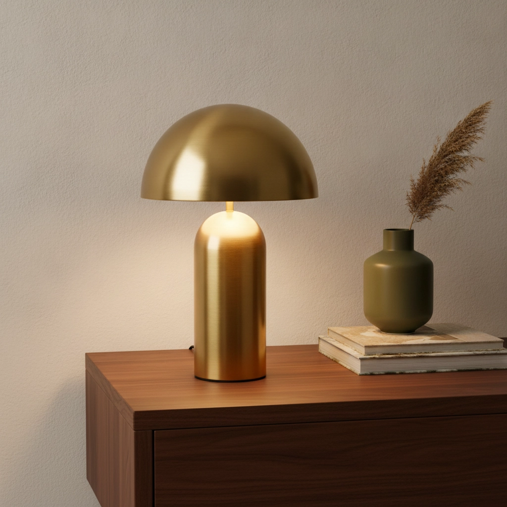 Table lamp Best Ø 25cm matt gold