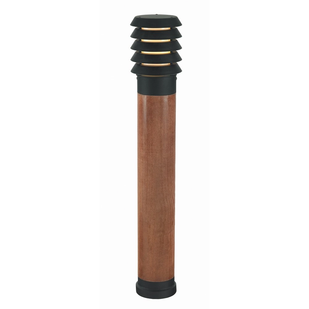 Rural terrace lamp Selhalm 85cm black with wood