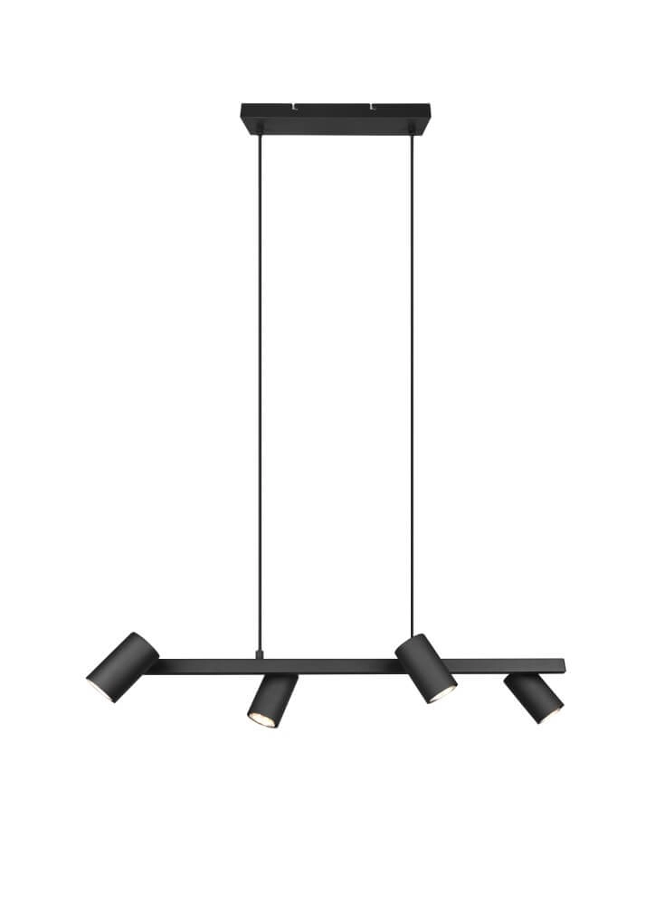 Hanging lamp Marley 4x GU10 Black Trio 4017807523515