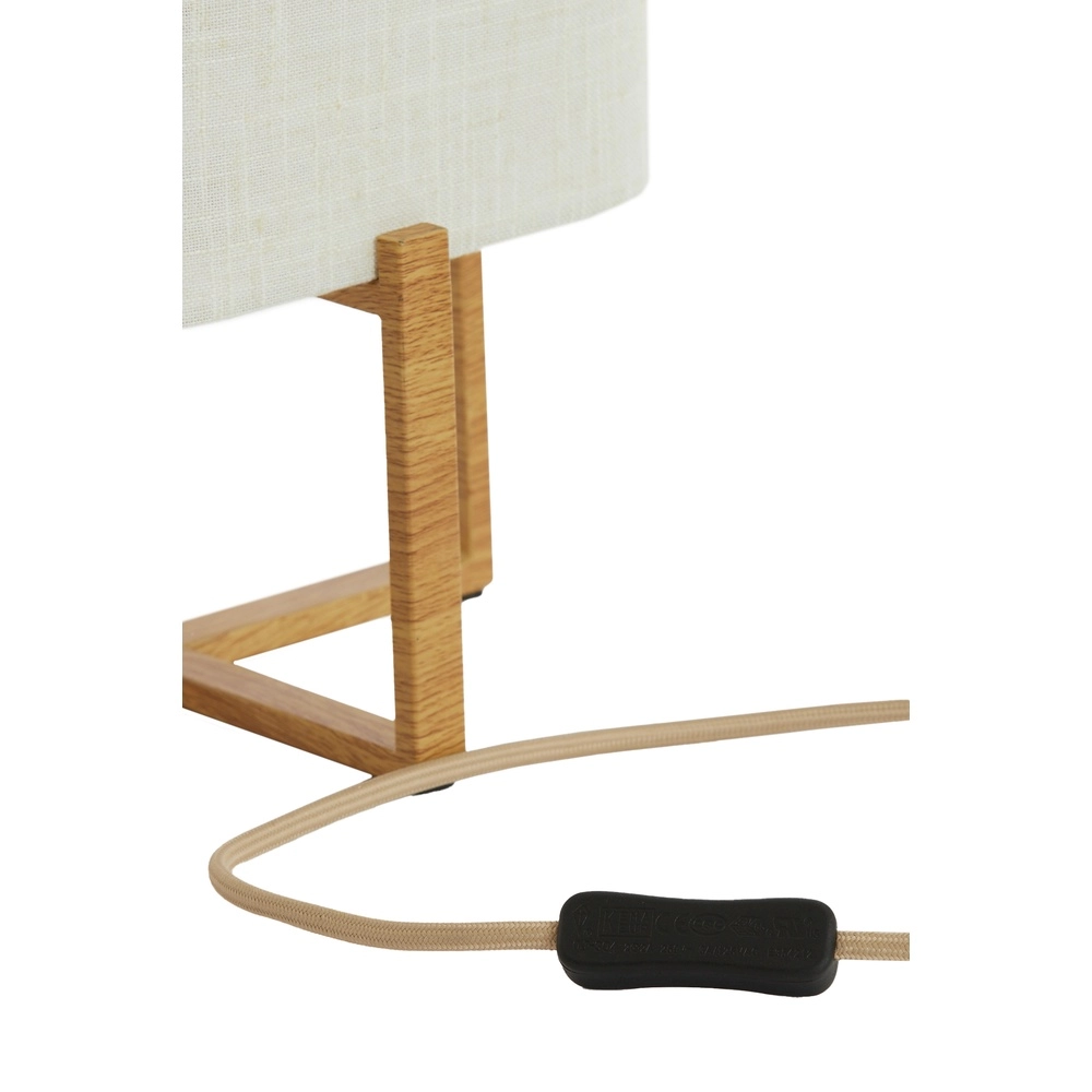 Table lamp Wyn 39cm - cream rope with wood look Light & Living 8717807792541