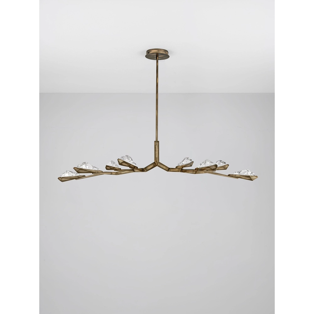 Antique pendant lamp Greta antique brass 172.5cm Lyora 5212063500341