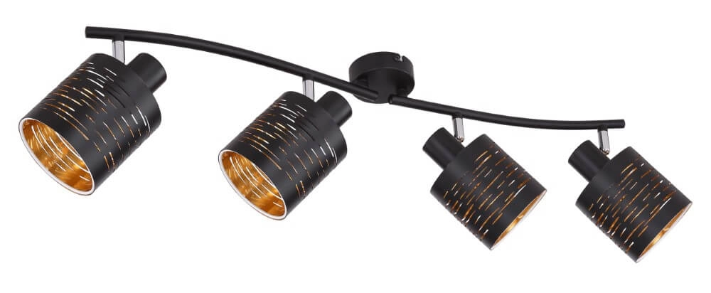 Ceiling lamp black Tunno 4-light Globo 9007371398744
