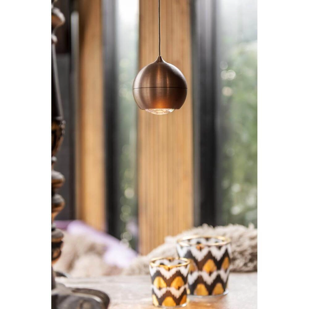 Pendant lamp bulb Miami bronze Ø 10cm Artdelight 8720701102125