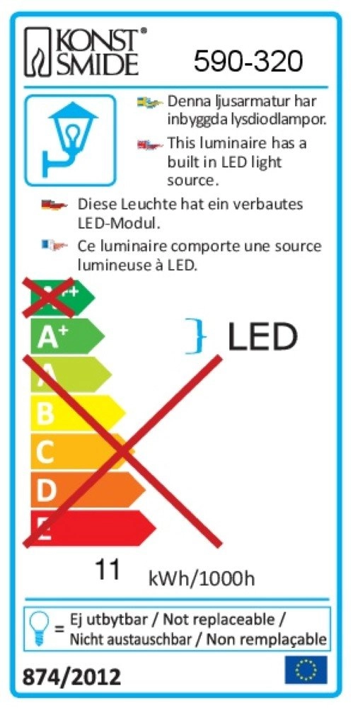 LED wall spot Ull KonstSmide 7318305903203