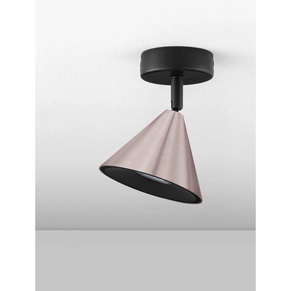 Ceiling lamp Conico black with coffee brown Lyora 5212017475367