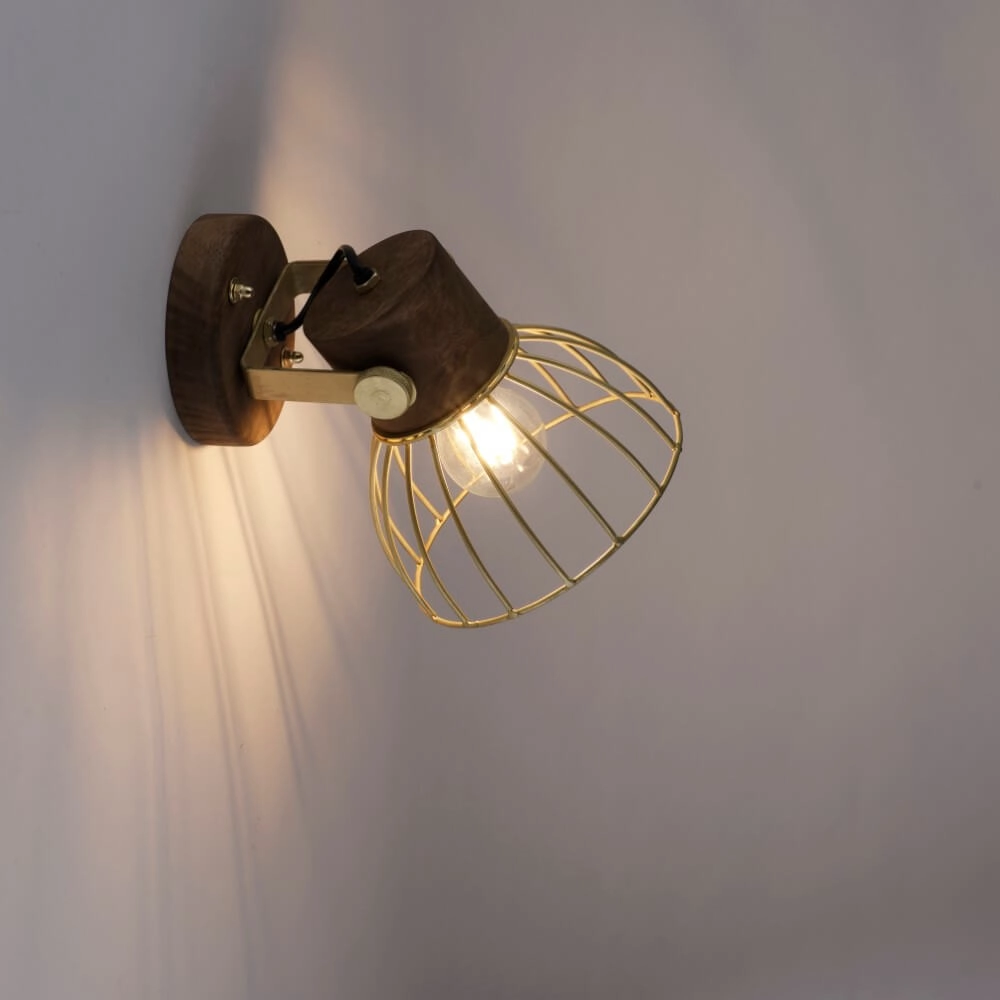 Wall lamp Alami Brown brass Just Light 4043689976217