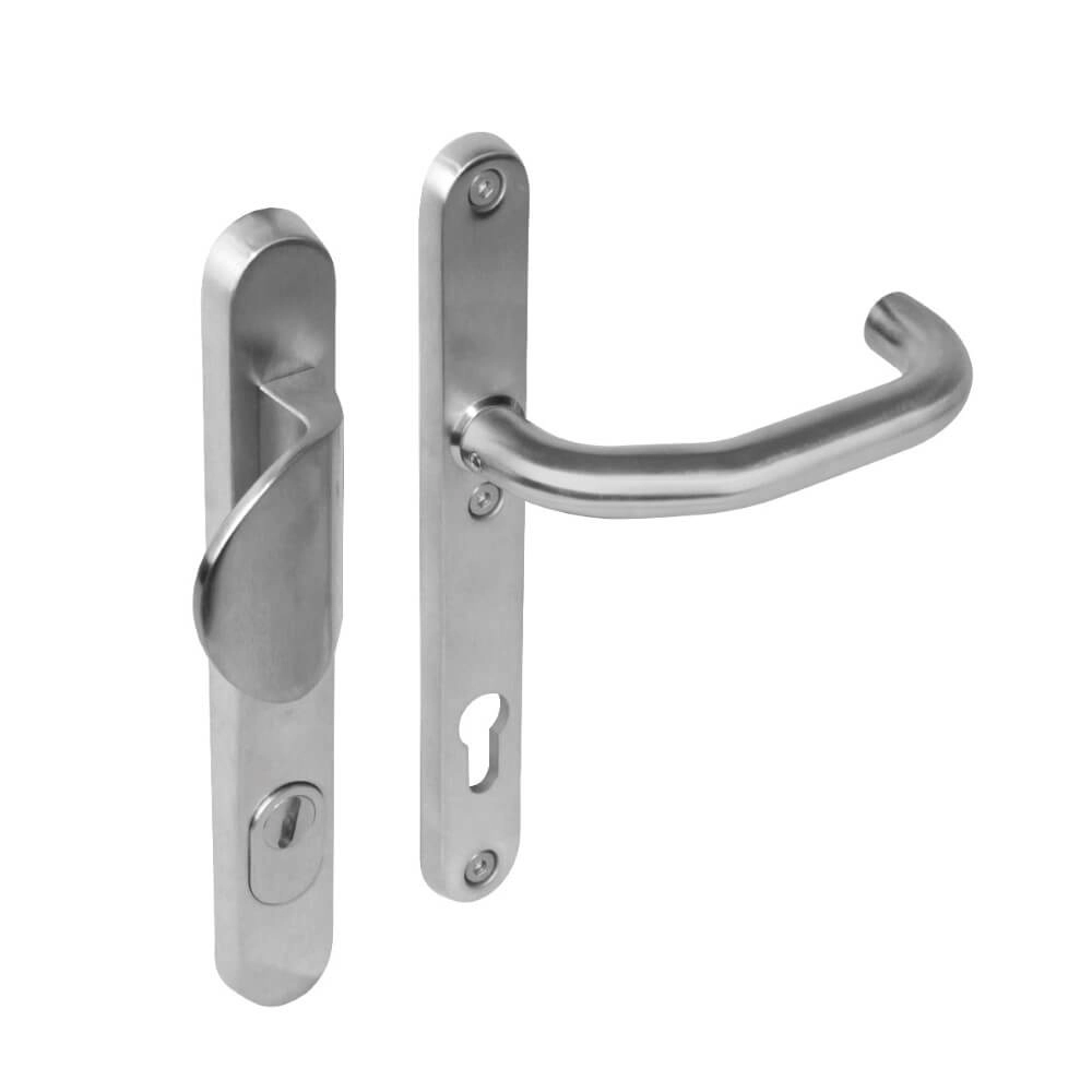 Front door fittings Vurano Core pull protection 92mm oval stainless steel