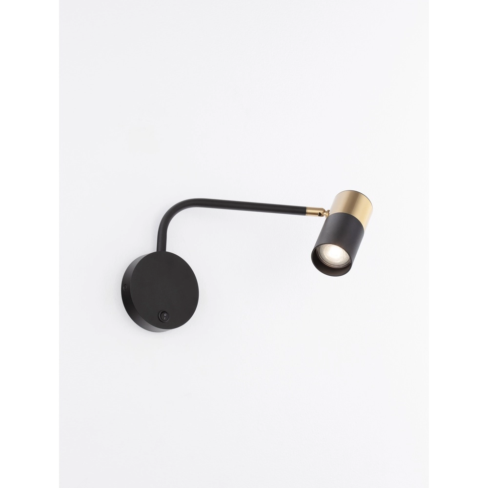 Wall light Pongo black with gold