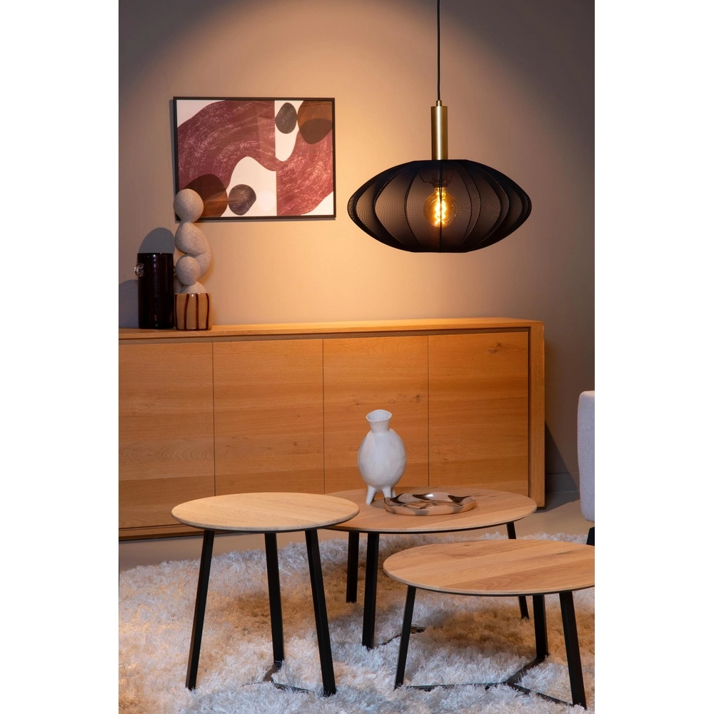 Pendant lamp Corina black Ø 50cm Lucide 5411212032003