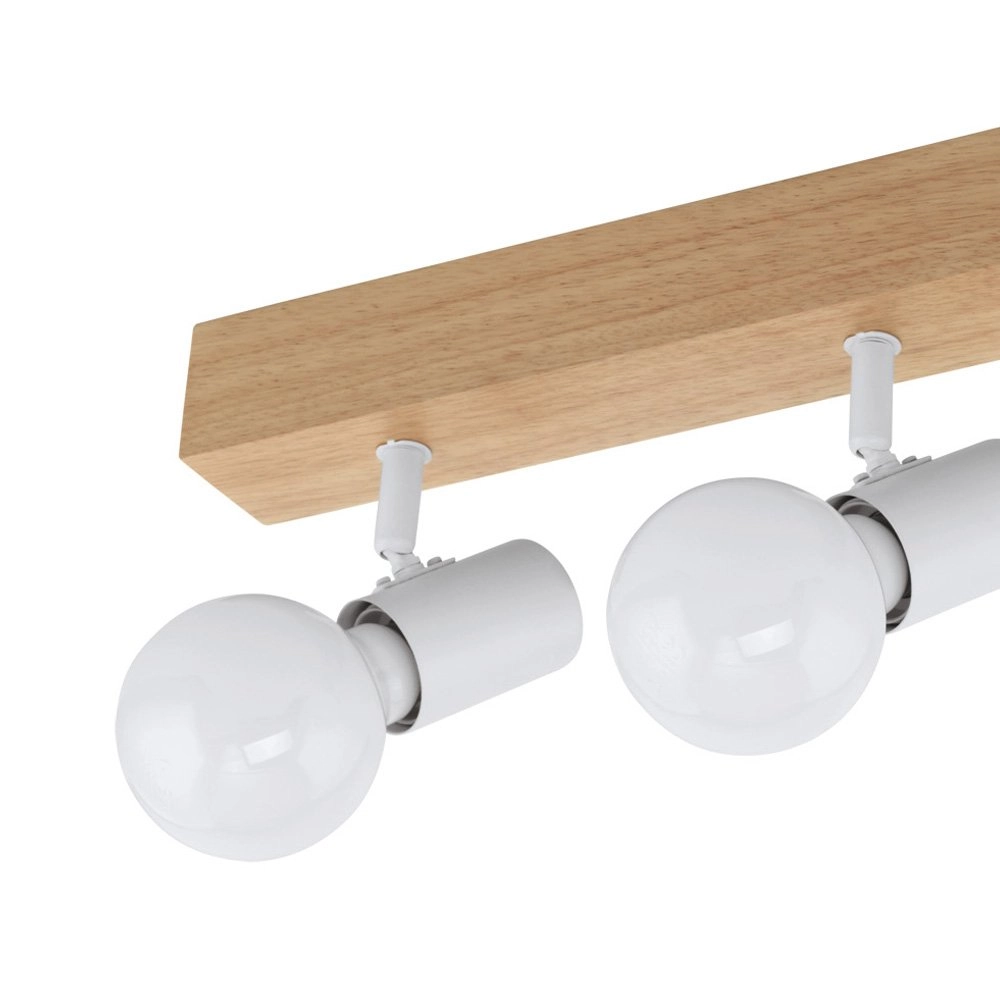 Ceiling spotlight Townshend 3 4-light wood brown with white Eglo 9002759994853