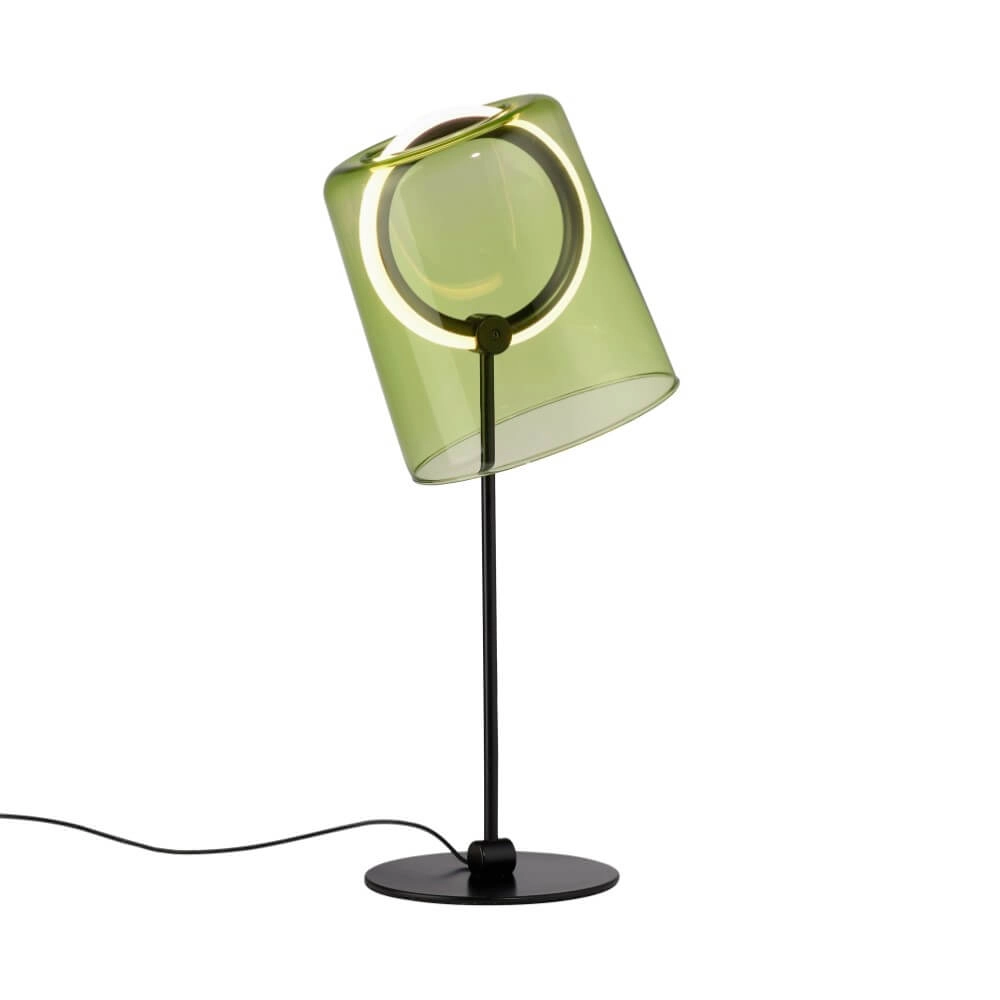 Table lamp Zula Black with green glass