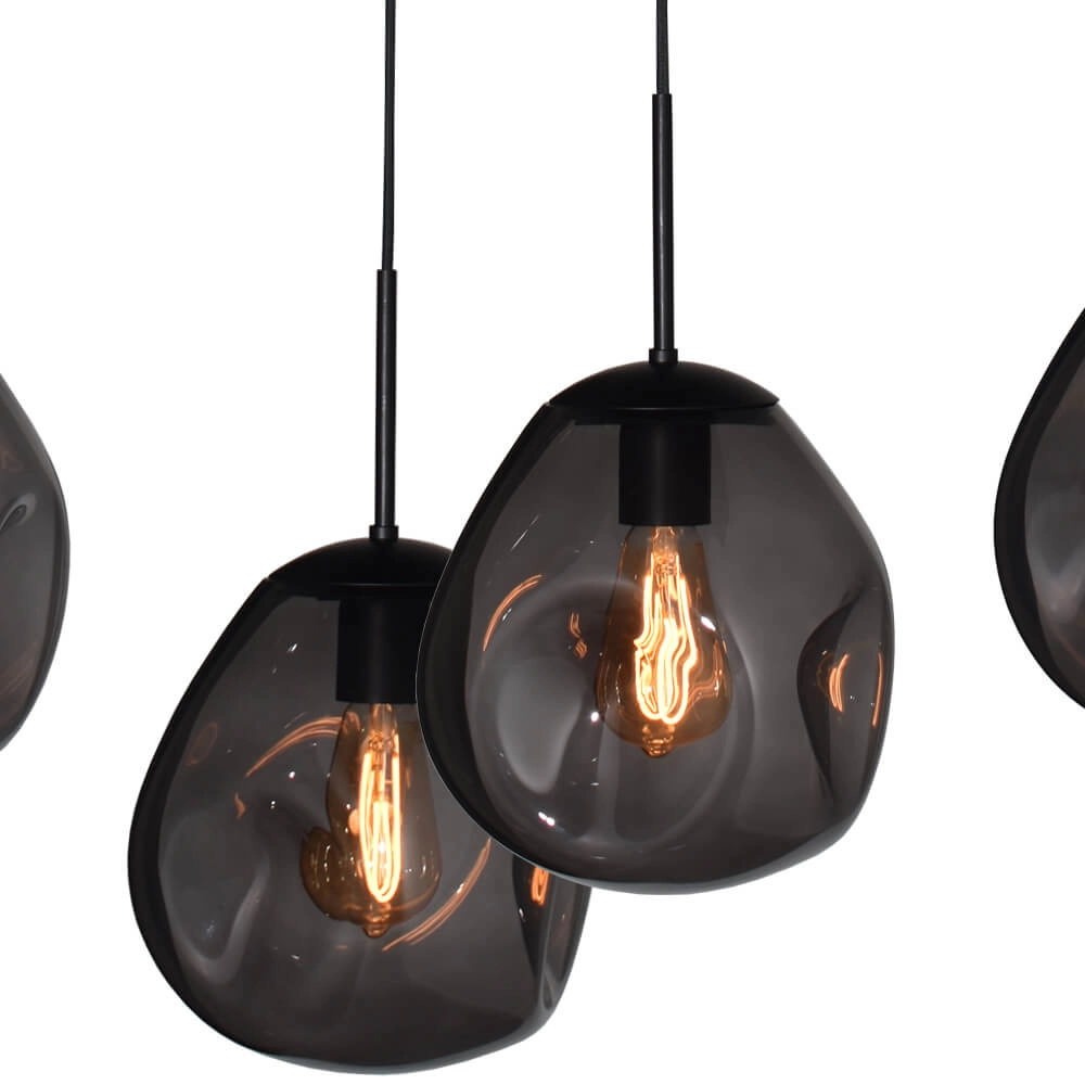 Hanging lamp Lava 6x smoke glass Ø 24cm Masterlight 8718121286242