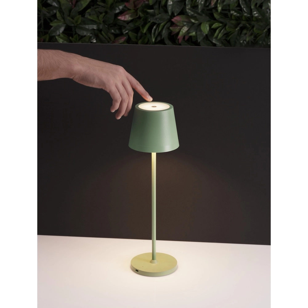 Rechargeable table lamp Seina olive