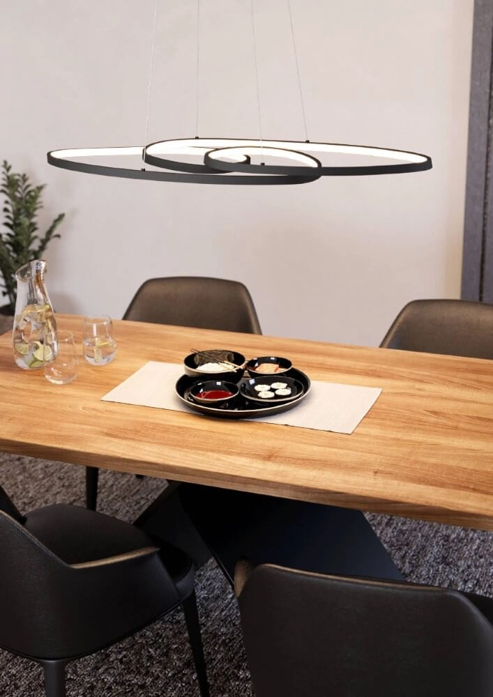 Black LED pendant light Gianella Eglo 9008606275014