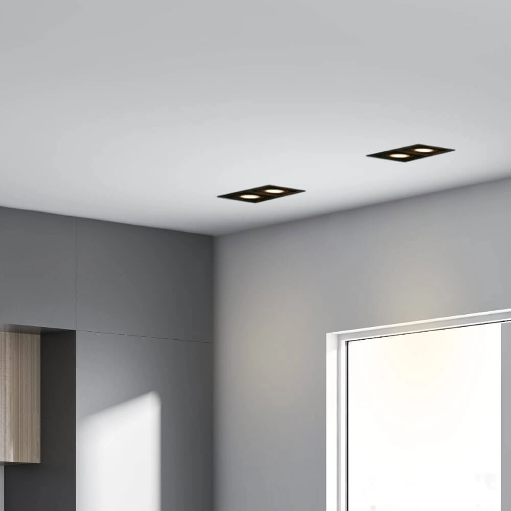 Recessed spotlight Grid 2 black Lyora