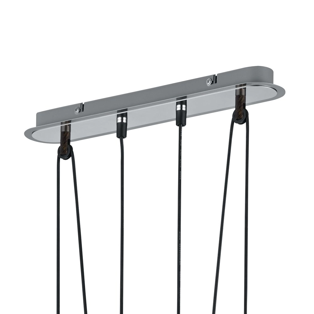 LED pendant light Levisto 3-light nickel Trio 4017807281750