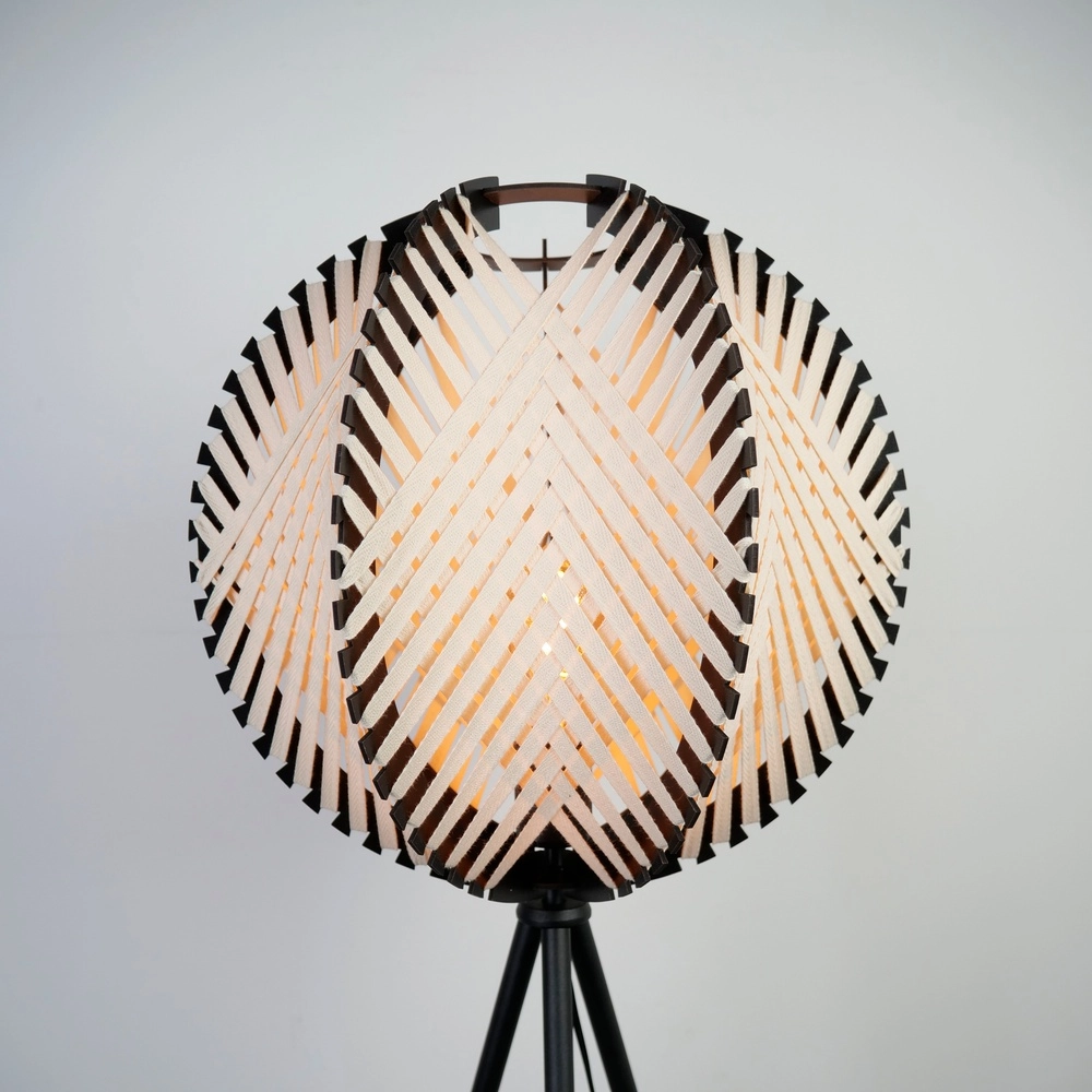 Floor lamp Waverton black with cream textile Eglo 9002759440091