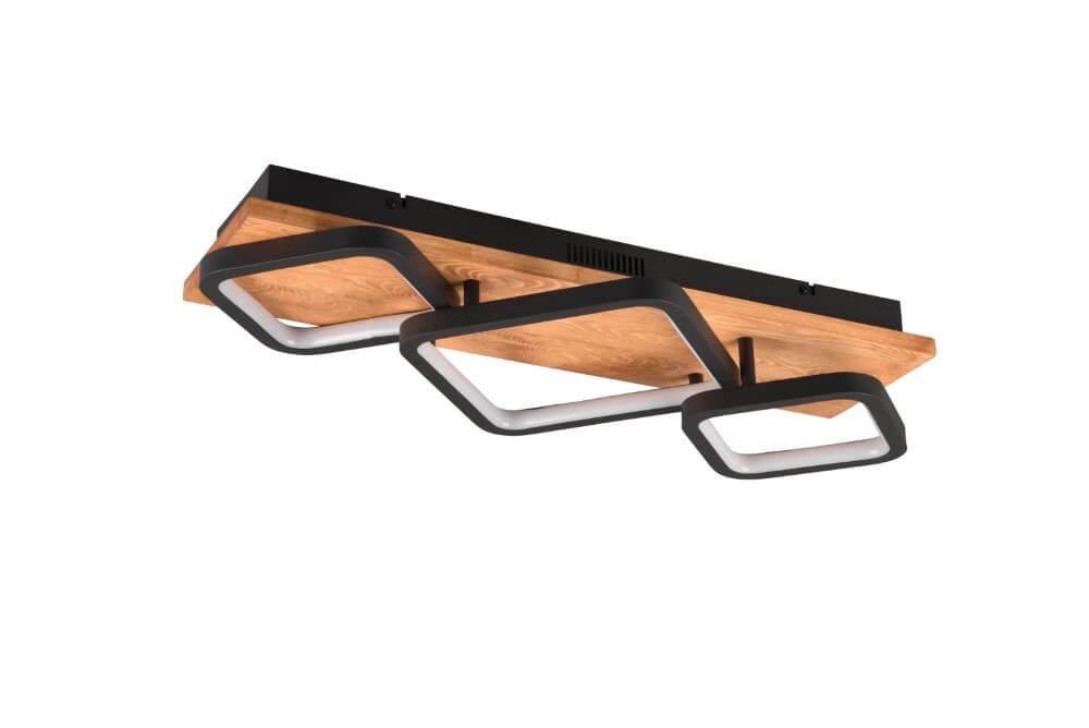 Design ceiling lamp Rama 3800lm - wood with black