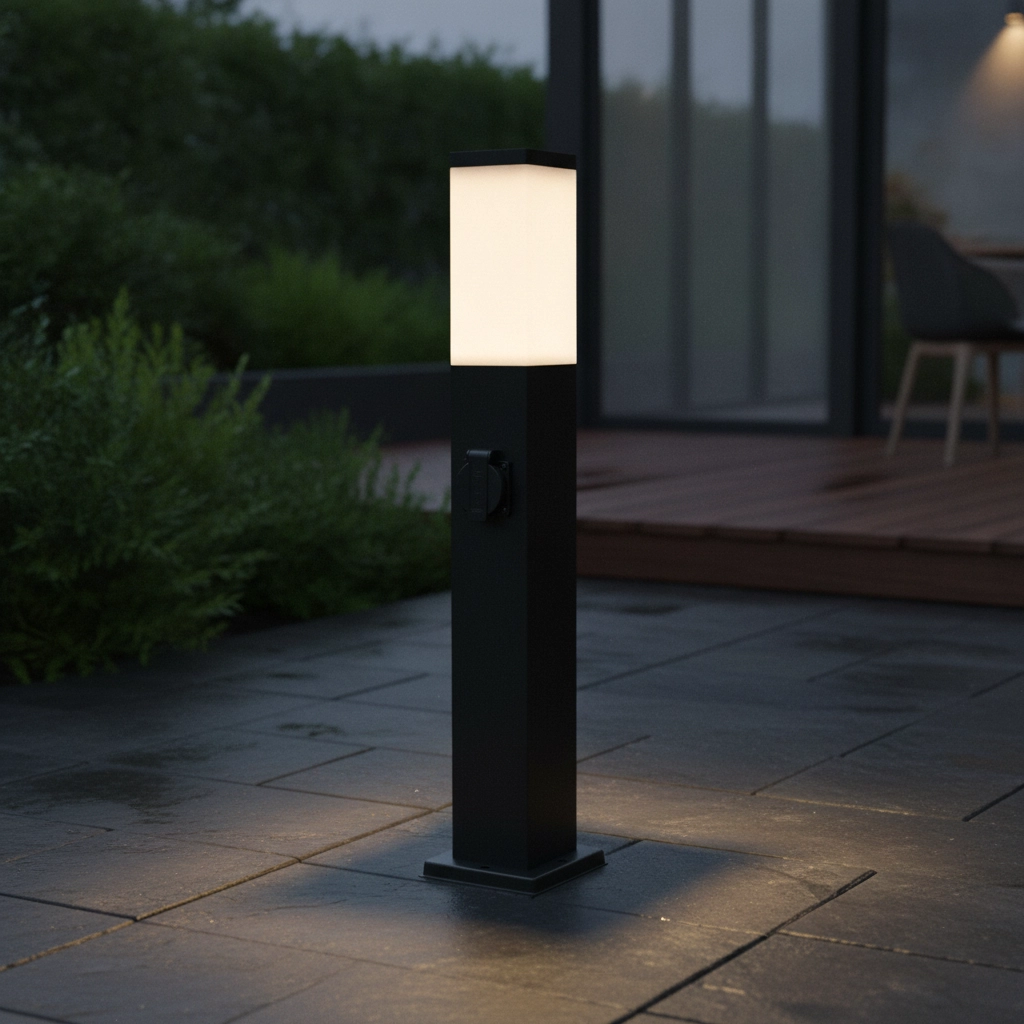 Garden lamp with socket Havana 60cm - black