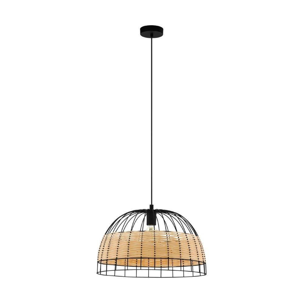 Rattan pendant lamp Anwick Ø 50cm