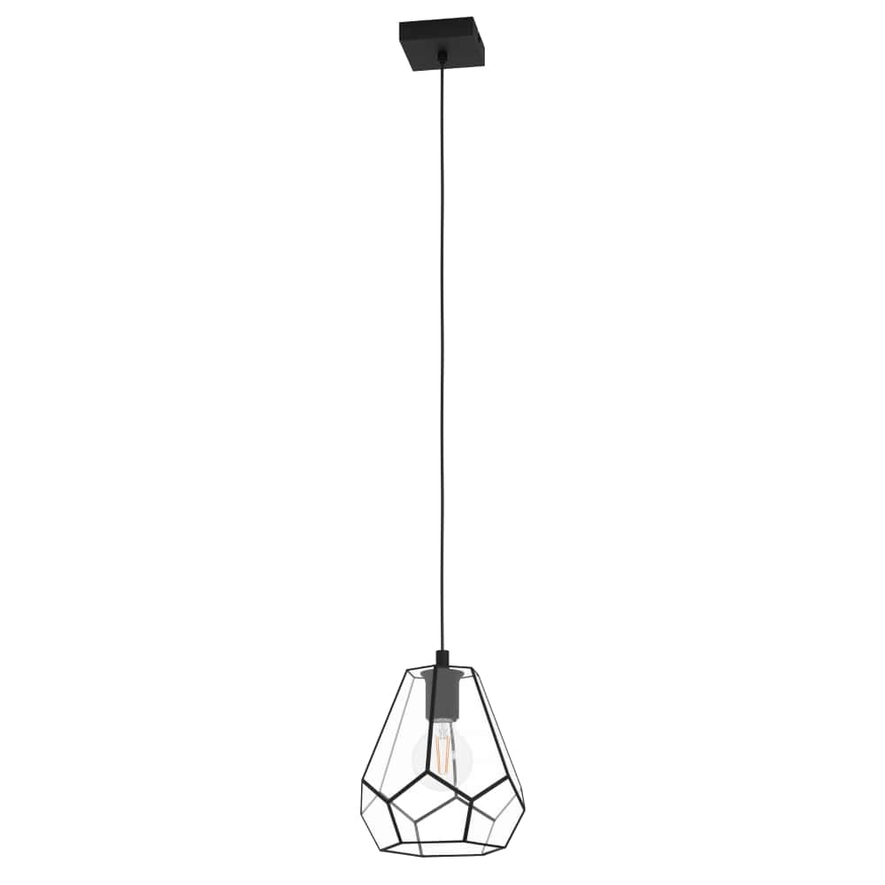 Pendant lamp Mardyke black with glass