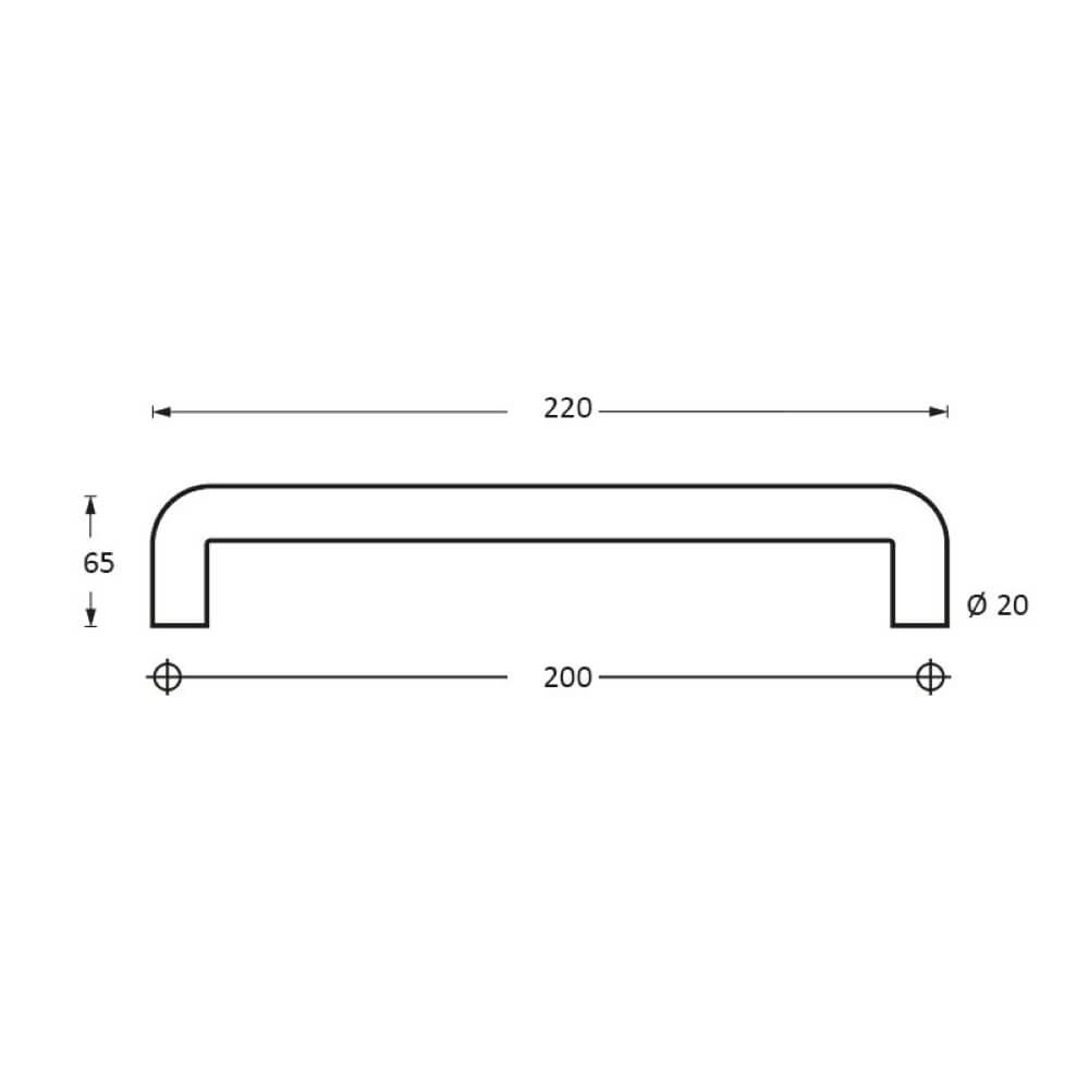 Door pins U-shape Gripon 22cm stainless steel Intersteel 8714186334485