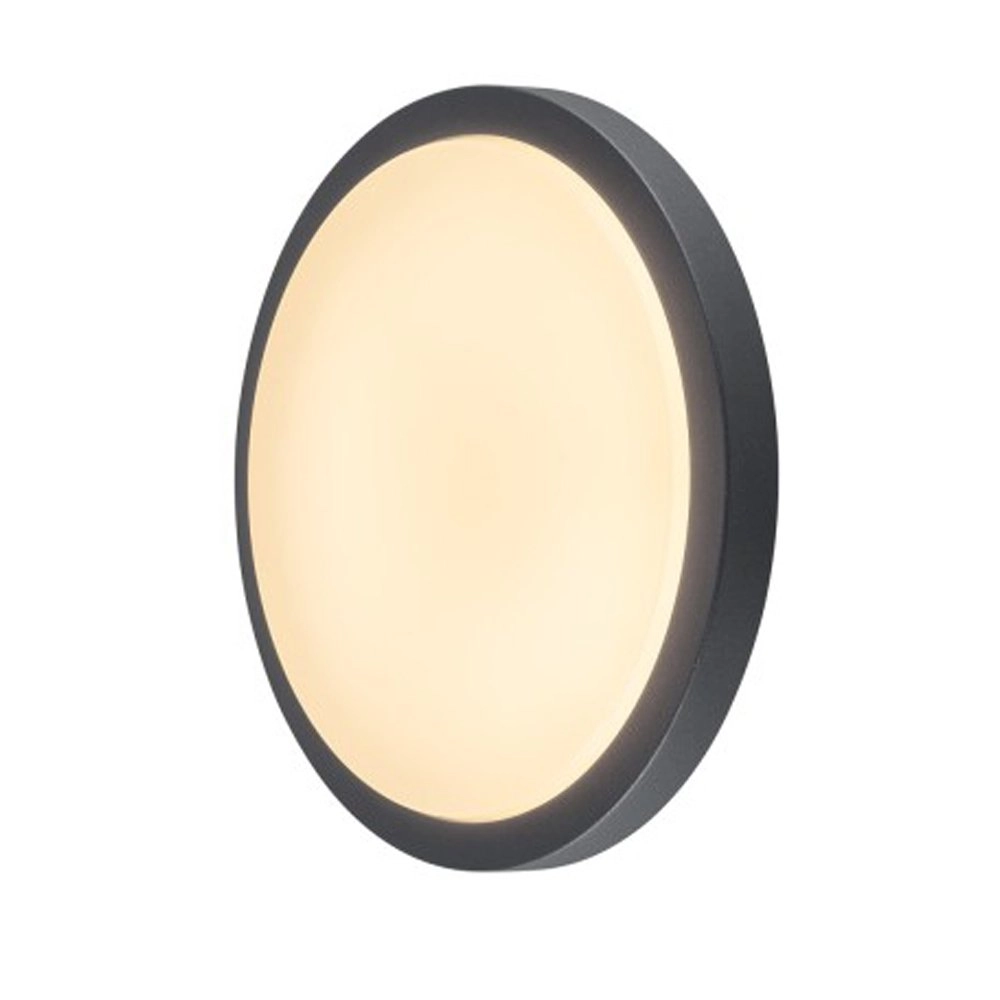 Round porch lamp Ainos with motion sensor anthracite SLV 4024163167215