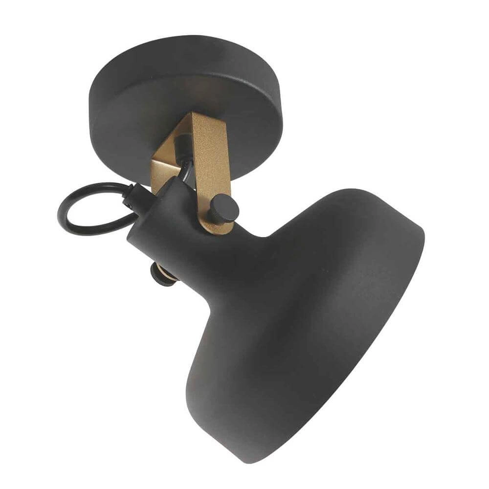 Wall lamp Prato black with gold Steinhauer 8712746176377