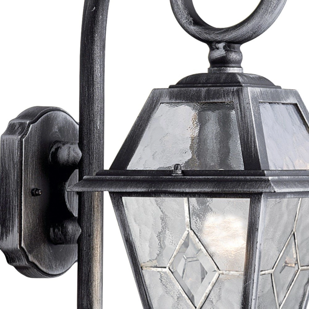 Classic wall lamp Genoa Curl black silver Searchlight 5013874335999