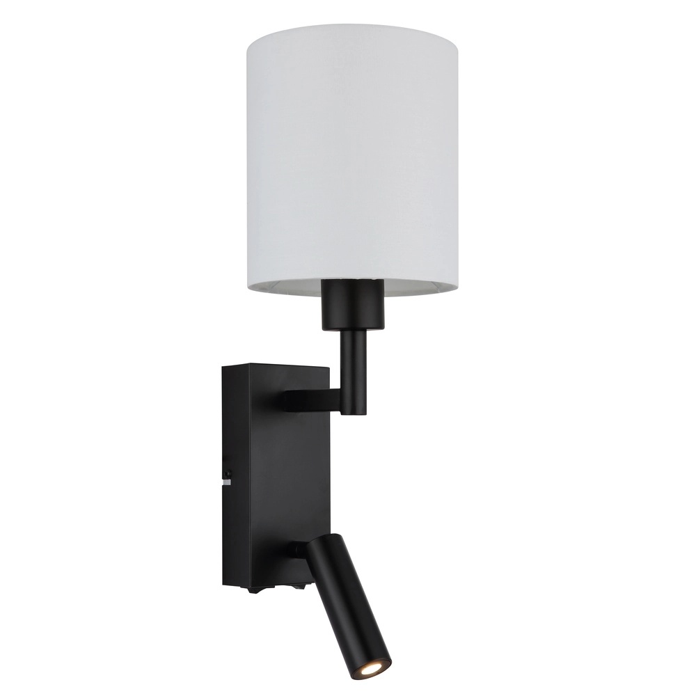 Bedside lamp Zamora black with white hood Globo 9007371569892