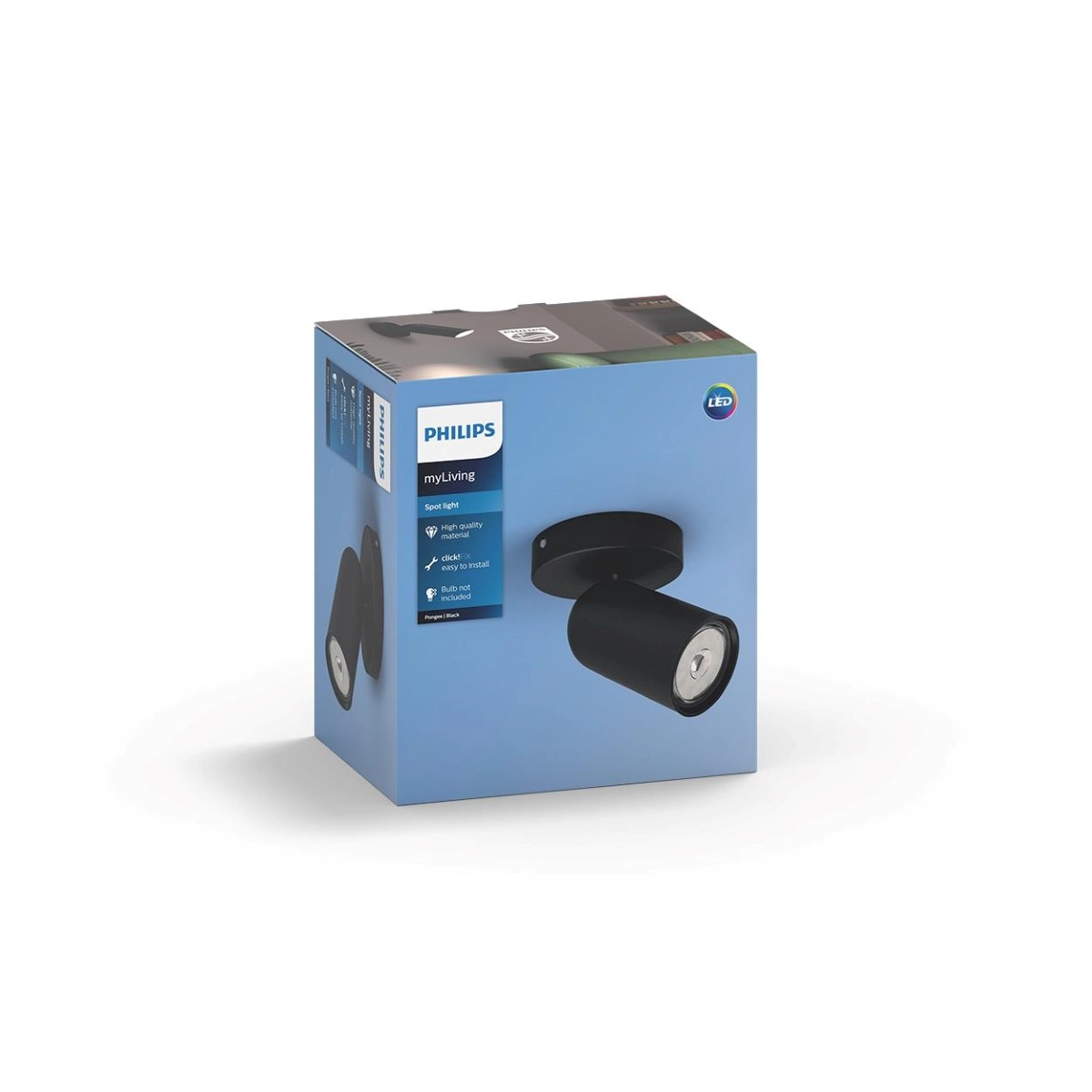 Lamp Pongee black Philips 8718696164785