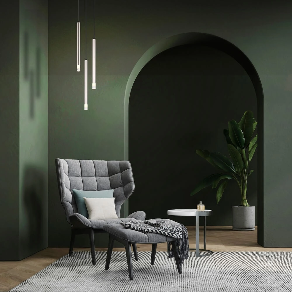 Design pendant lamp Ryan 3-light nickel Globo 9007371484041