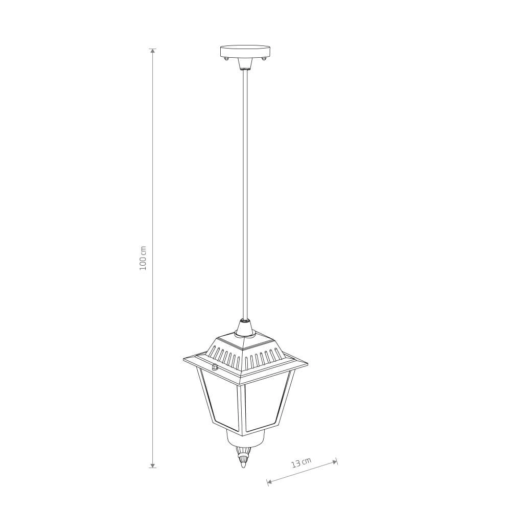 Black hanging lamp Ana Lyora 5903139105002