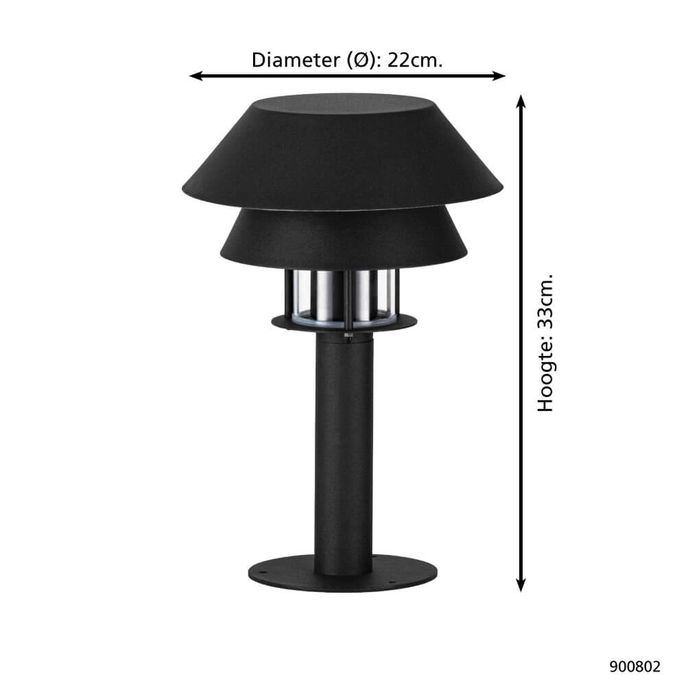 Black pedestal lamp Chiappera Eglo 9008606261819