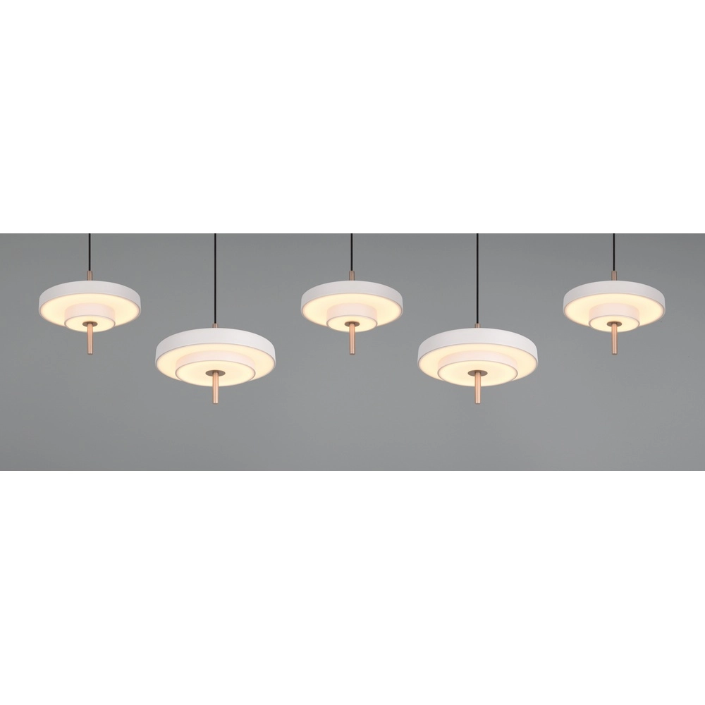 5-light pendant lamp Keaton white Trio 4017807655544