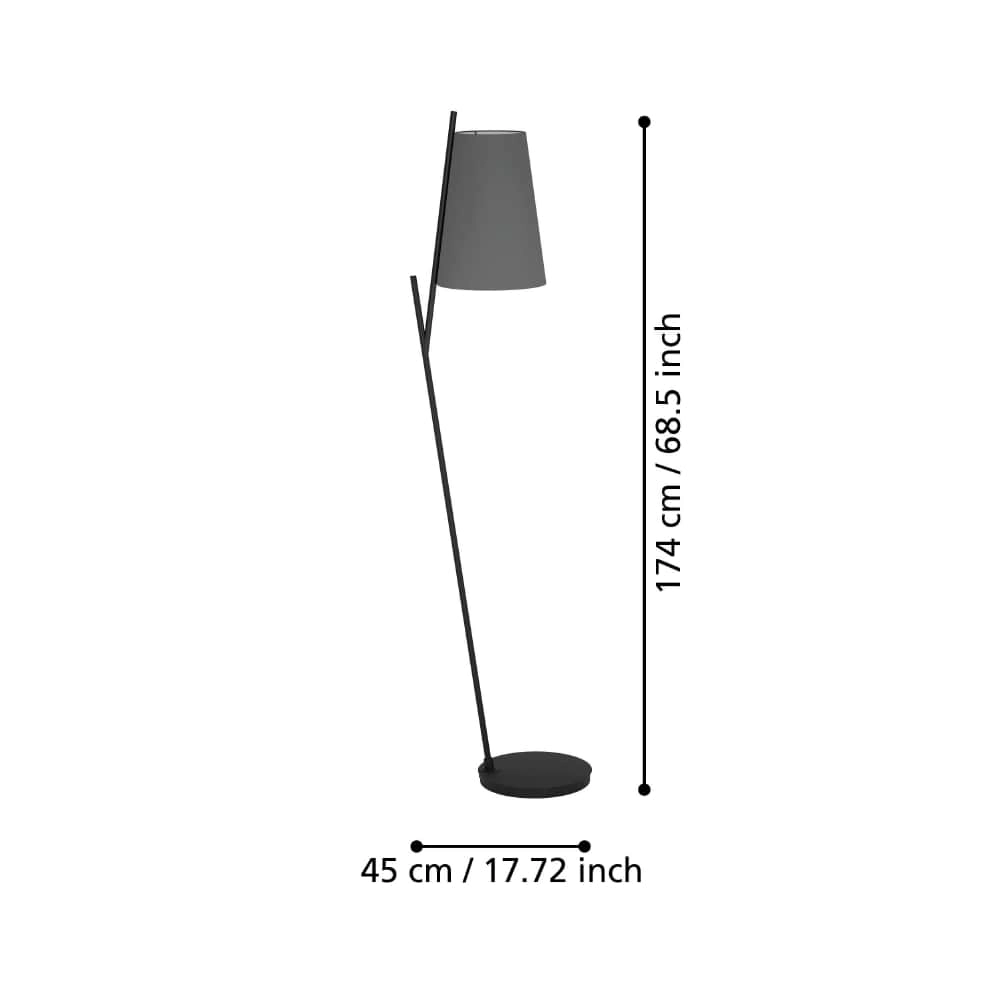 Table lamp Petrosa with gray hood Stars of Light 9008606238163