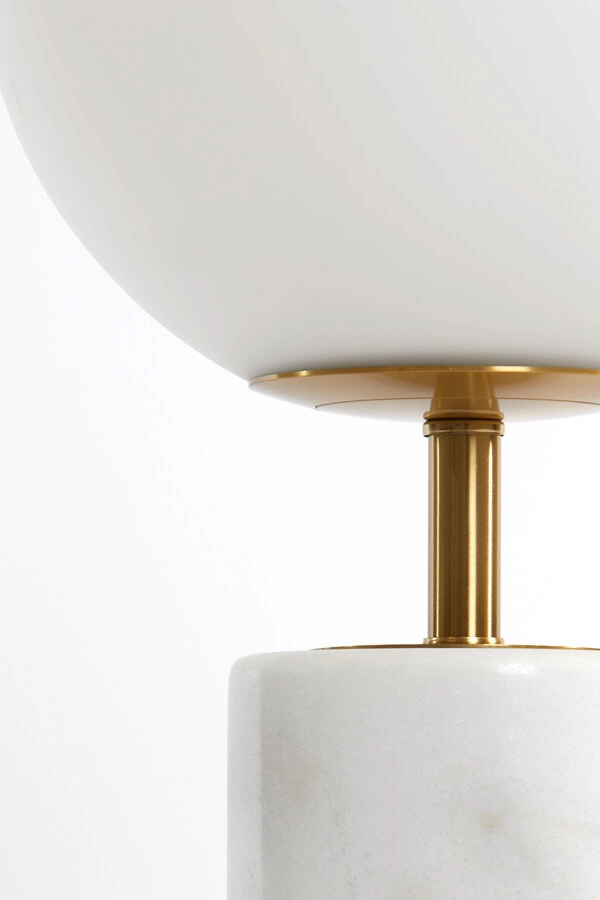 Design table lamp Medina white with gold 47cm Light & Living 8717807650902