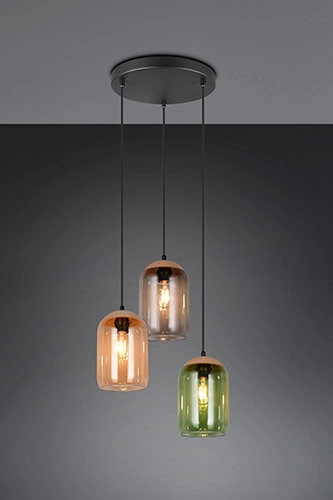 Glass Dining Table Lamp Cork 3-light Trio 4017807622980
