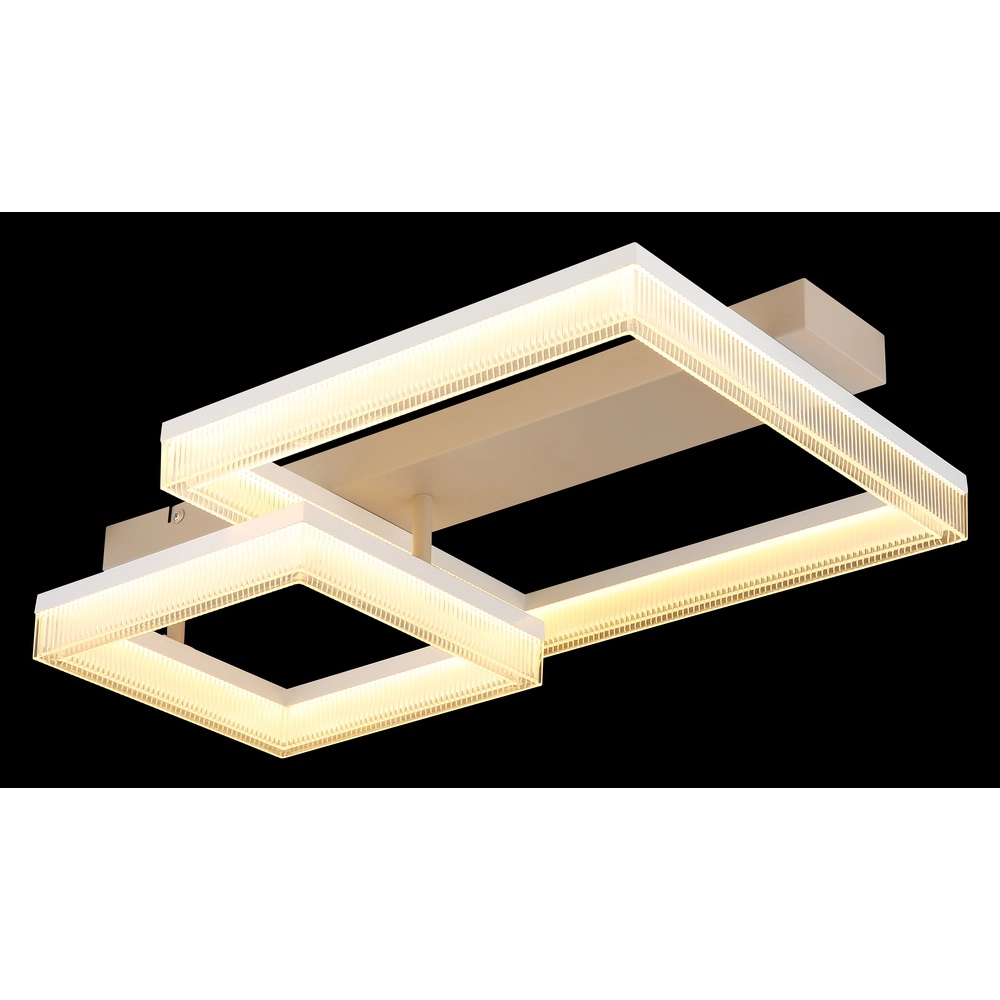 Modern ceiling lamp Zara sand brown square 53cm Globo 9007371579075