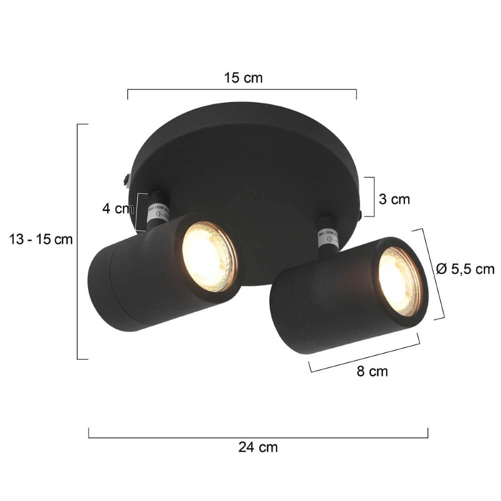 Bathroom surface-mounted spotlight Upround LED IP44 Steinhauer 8712746133486