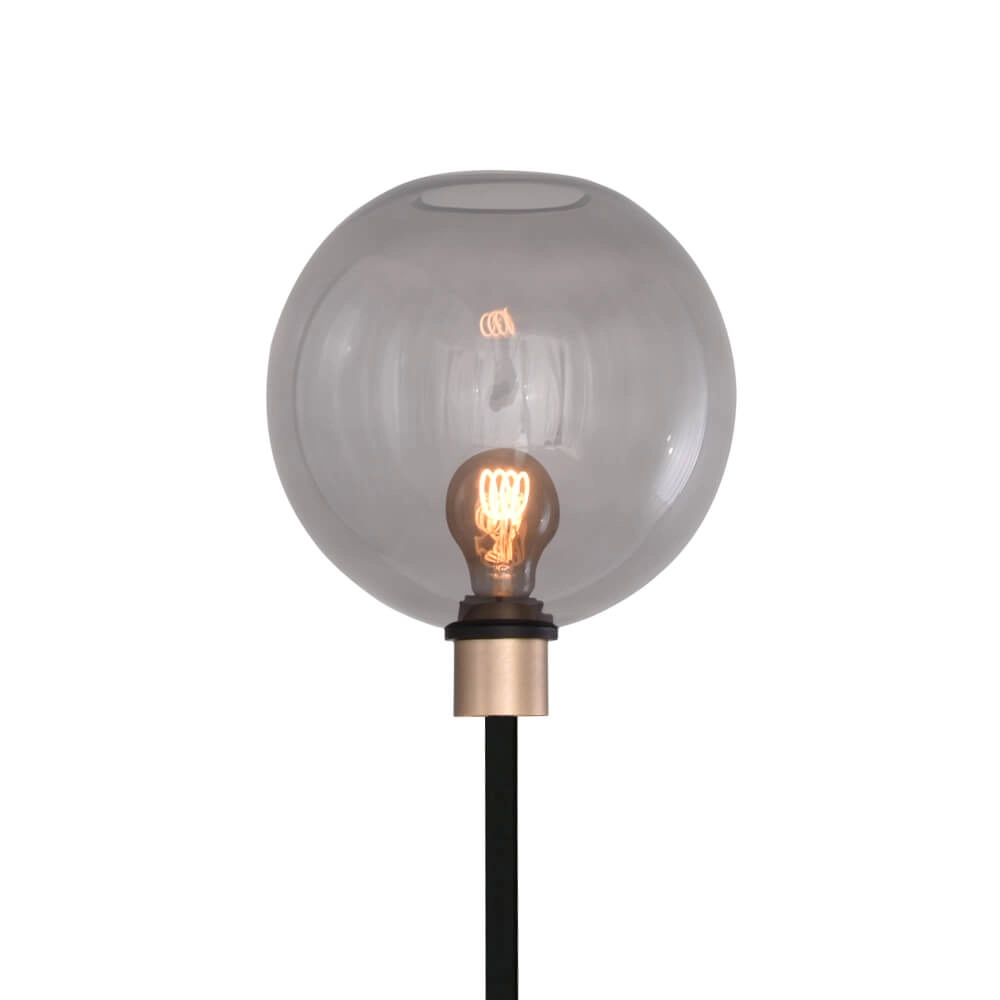 Glass floor lamp Lazise black with gold Masterlight 8718121302928