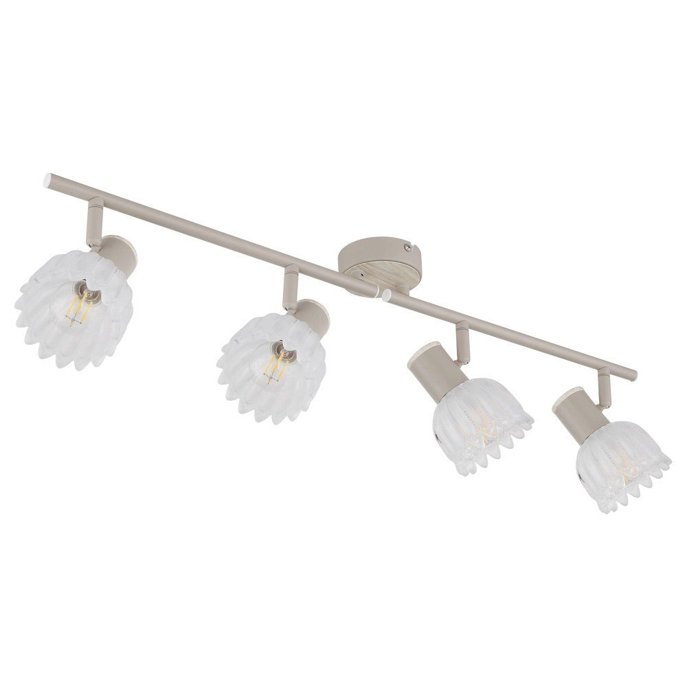 4-light ceiling spotlight Planta sand brown Globo 9007371575930