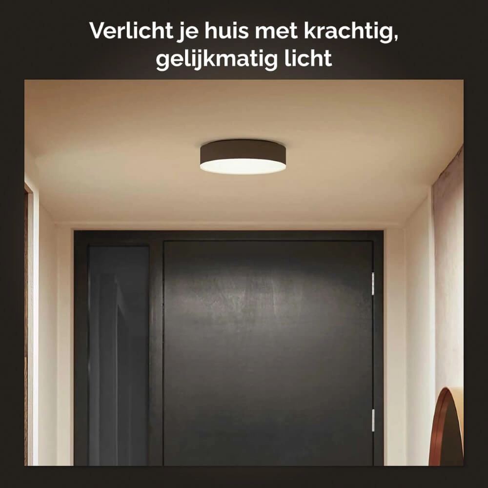 Ceiling light Hue Enrave S - White Ambiance Ø 26.1cm black Philips 8718696176429
