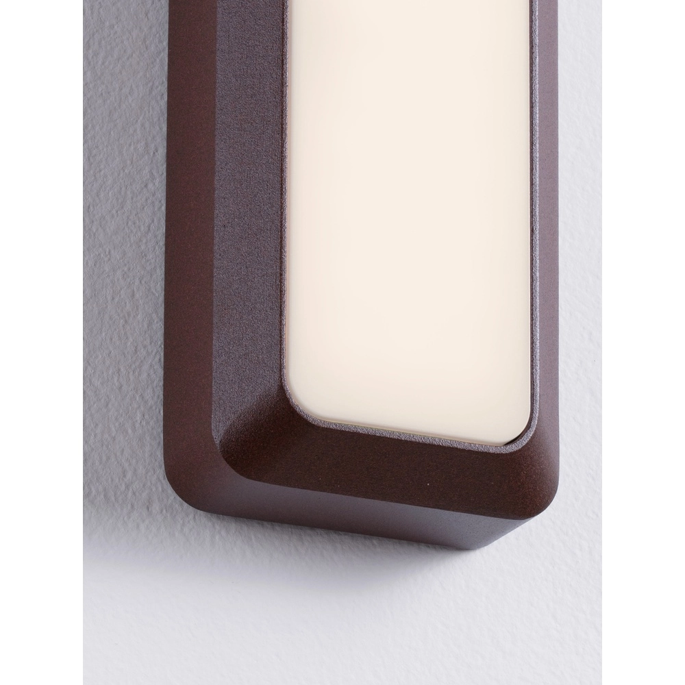 Wall lamp Appia rectangle rust brown Lyora 5212017449610