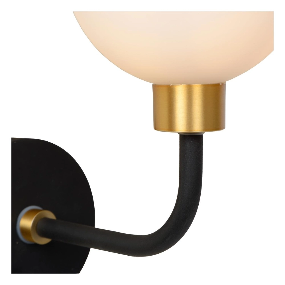 Wall lamp Berend black and white Lucide 5411212302632