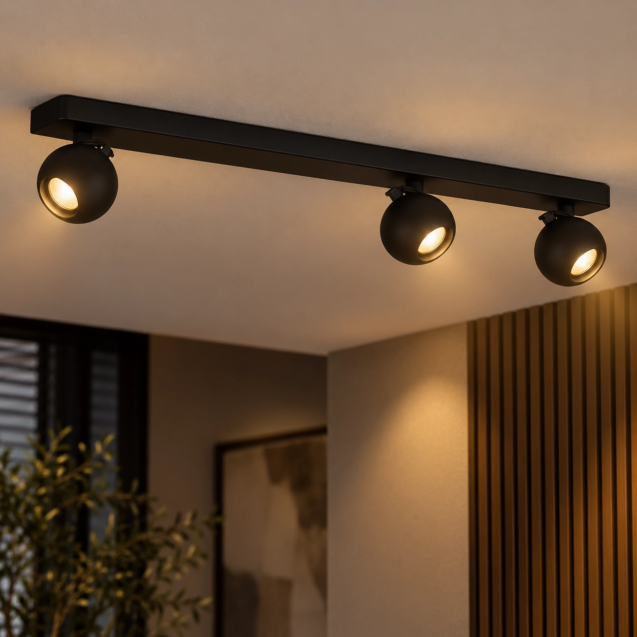 Ceiling lamp Bolero Sphere 3-light black