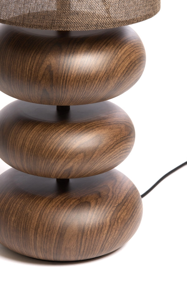 Table lamp Danialo wood with brown 60cm Light & Living 8717807759605