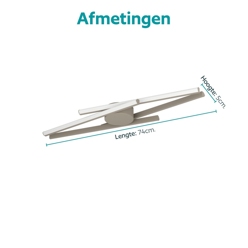 Design ceiling lamp Pradilla sand brown